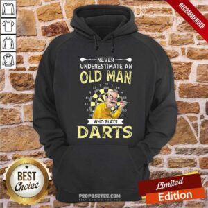 Alternative view of Premium Never Underestimate An Old Man Who Plays Darts Shirt