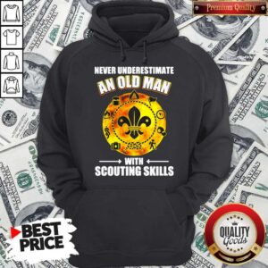 Alternative view of Premium Never Underestimate An Old Man With Scouting Skills Shirt