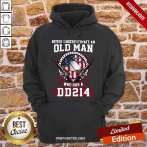 Alternative view of Premium Never Underestimate Old Man Who Has A DD214 Shirt