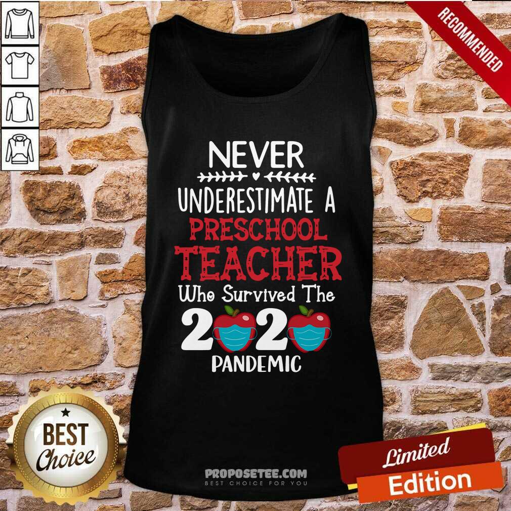 Premium Never Underestimate Preschool Teacher Teacher Survived 2020 Pandemic Shirt - Image 4