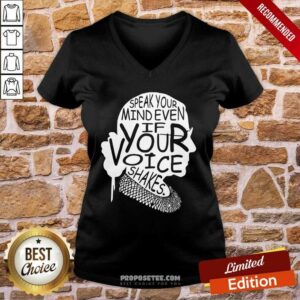 Alternative view of Premium Notorious RBG Speak Your Mind Even If Your Voice Shakes Shirt