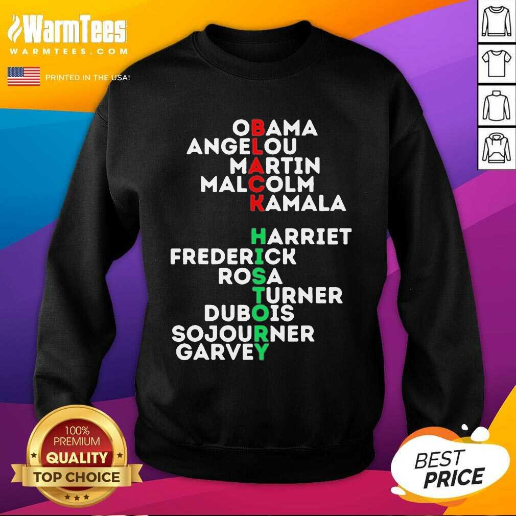 Premium Obama Angelou Martin Malcolm Kamala Harriet Frederick Rosa Turner Dubois Sojourner Garvey Shirt - Image 3