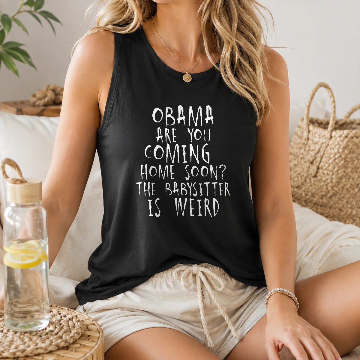 Premium Obama Are You Coming Home Soon The Babysitter Is Weird Shirt - Image 6