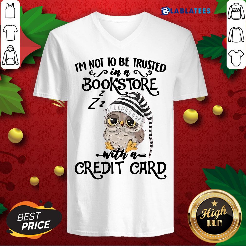 Premium Owl I'm Not To Trusted In A Bookstore With A Credit Card Shirt - Image 4