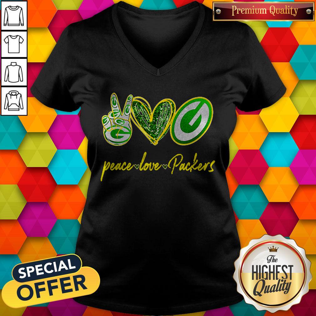 Premium Peace Love Packers Shirt - Image 2