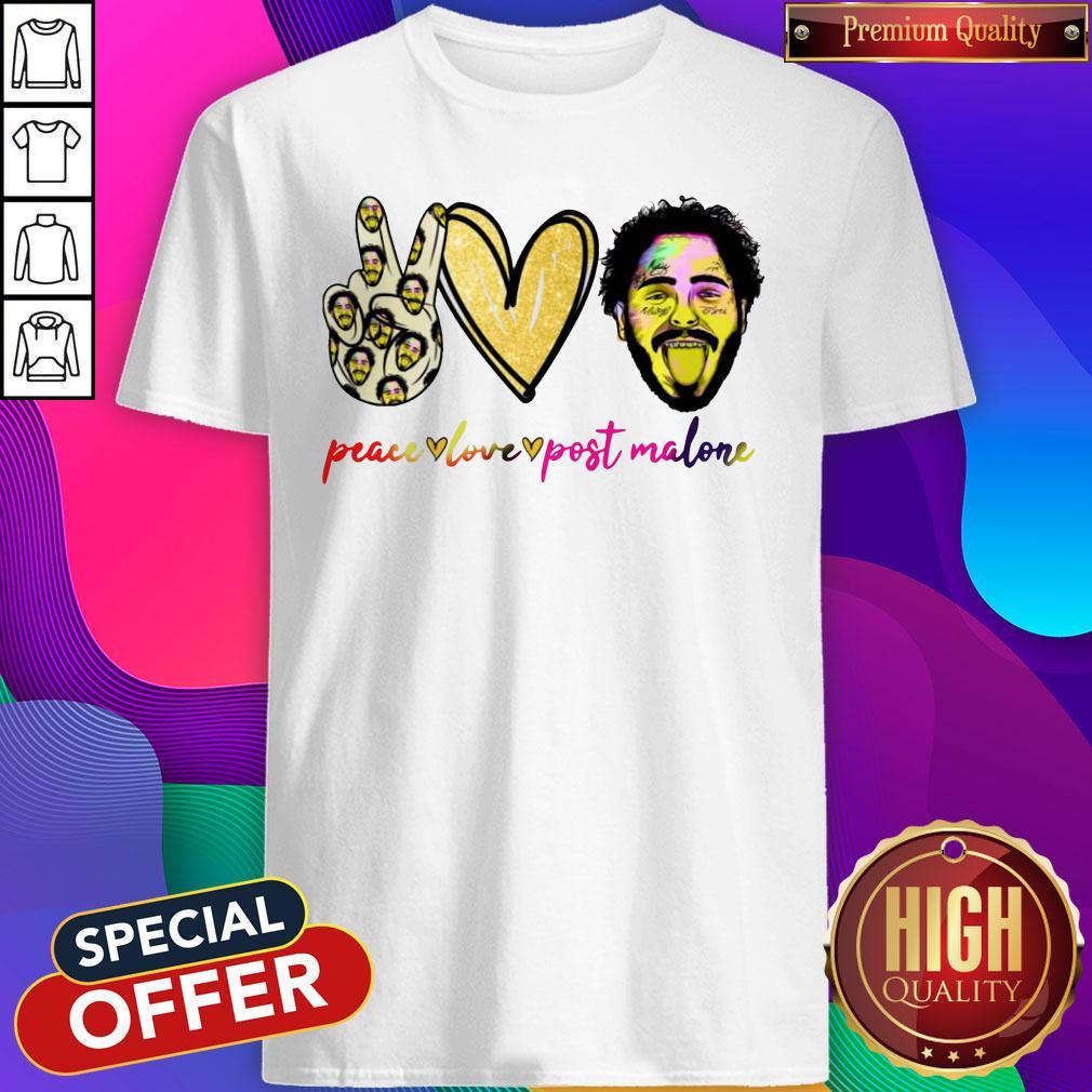 Premium Peace Love Post Malone Shirt