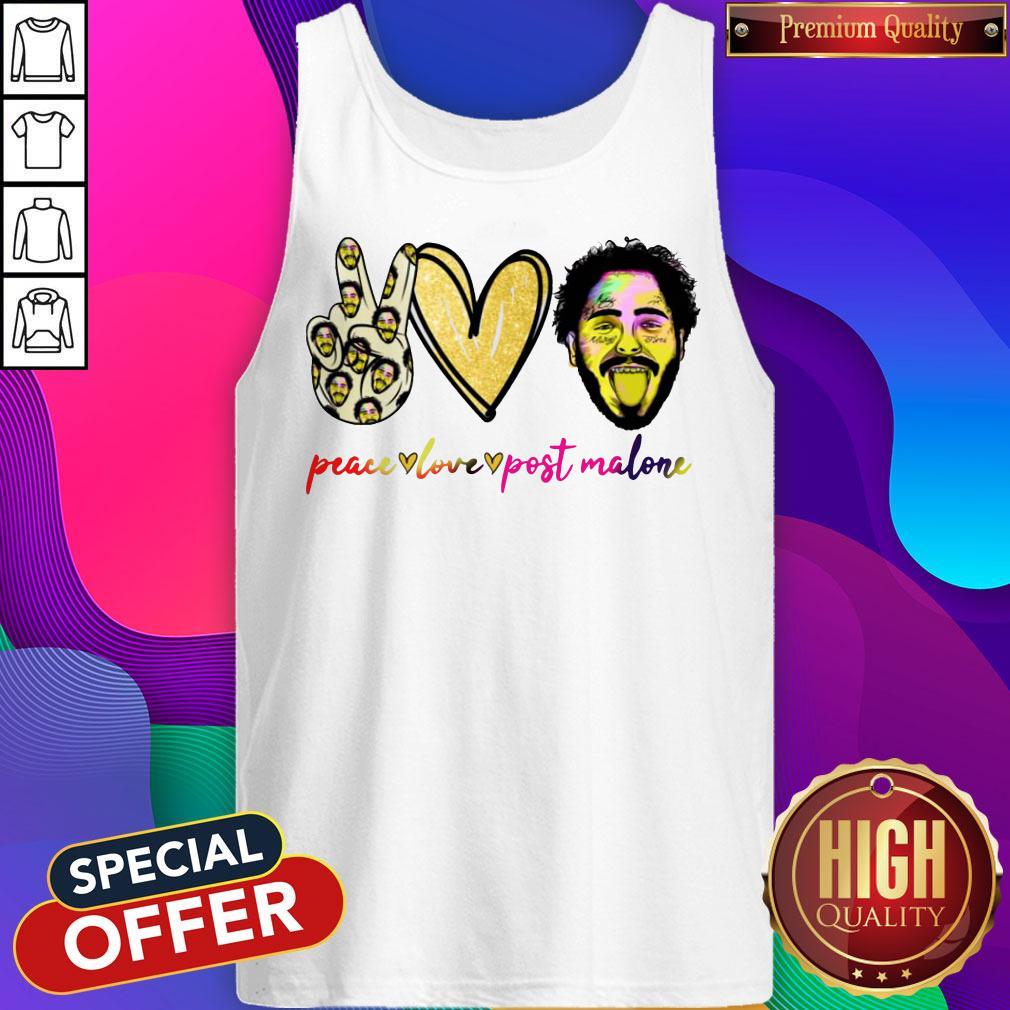 Premium Peace Love Post Malone Shirt - Image 3
