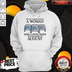 Alternative view of Premium Pisces Never Underestimate A Woman Who Loves Jeeps And Was Born In August Shirt