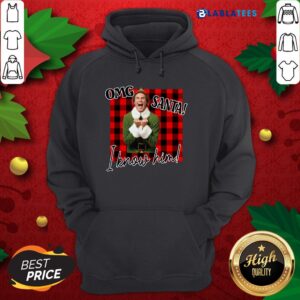 Alternative view of Premium Plaid Buddy The Elf OMG Santa I Know Him Shirt