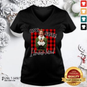 Alternative view of Premium Plaid Buddy The Elf OMG Santa I Know Him Shirt