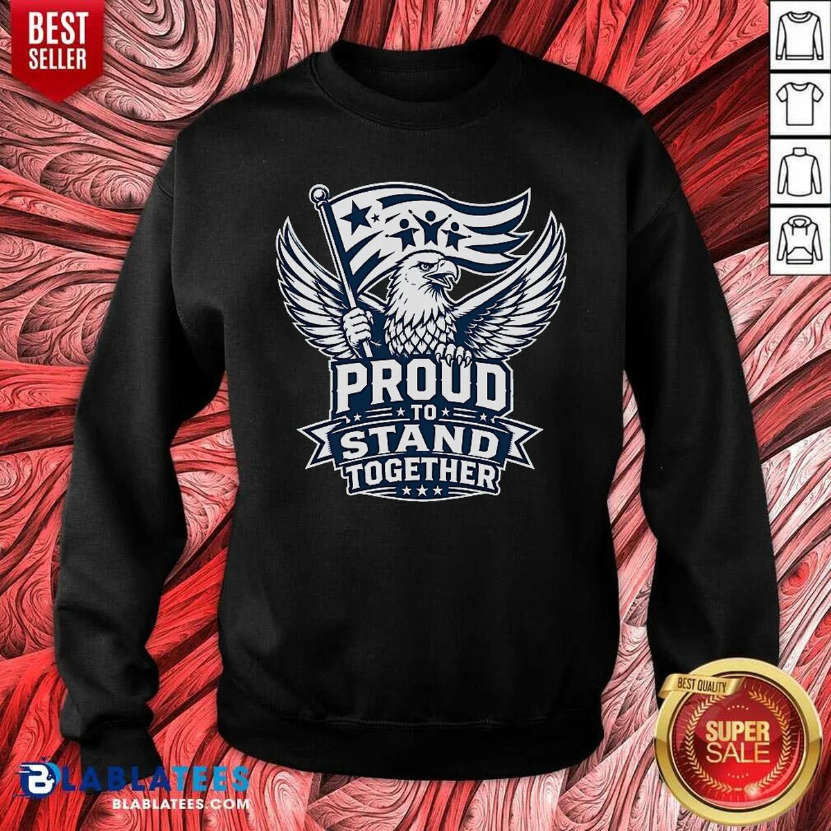 Premium Proud To Stand Together Eagle Line Art Shirt - Image 4