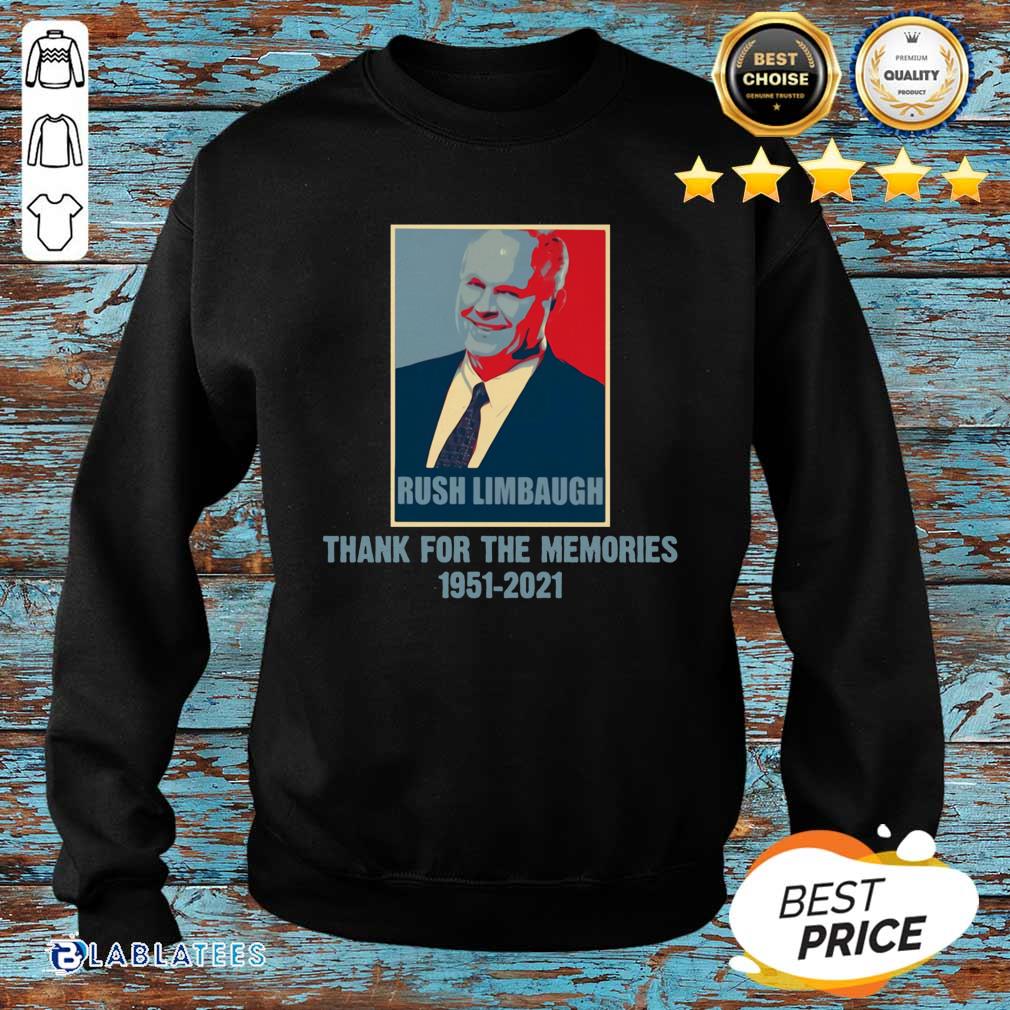 Premium Rip Rush Limbaugh Thanks For The Memories 1951 2021 Obama Style Shirt - Image 2