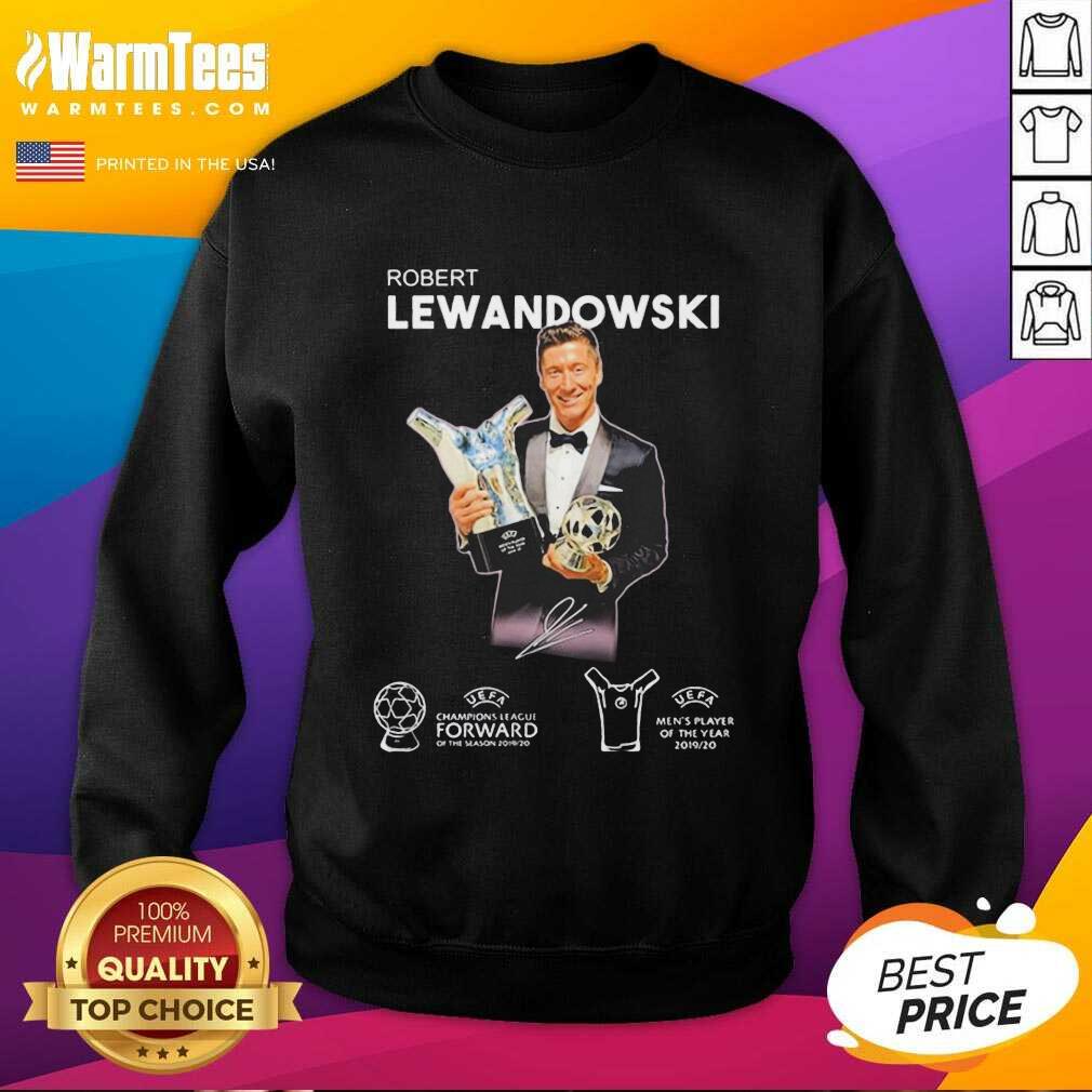 Premium Robert Lewandowski Golden Ball UEFA Champions 2019 2020 Signature Shirt - Image 3
