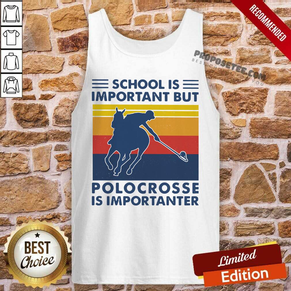 Premium School Is Important But Polocrosse Is Importanter Vintage Shirt - Image 4