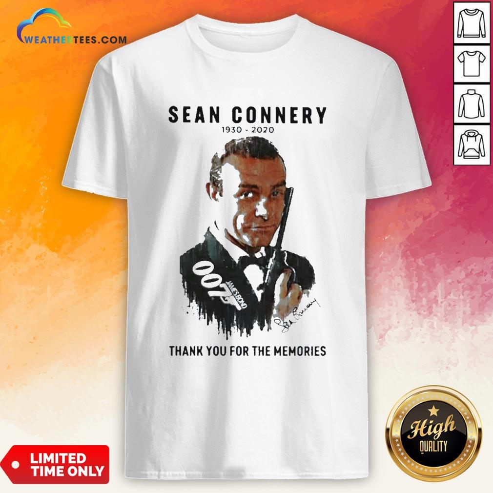 Premium Sean Connery 1930 2020 Thank You For The Memories Signatures Shirt
