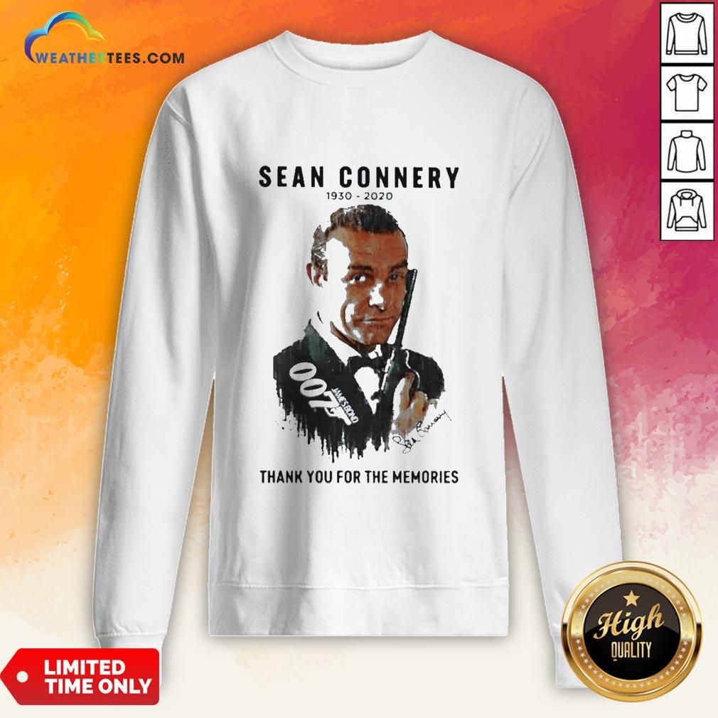 Premium Sean Connery 1930 2020 Thank You For The Memories Signatures Shirt - Image 4