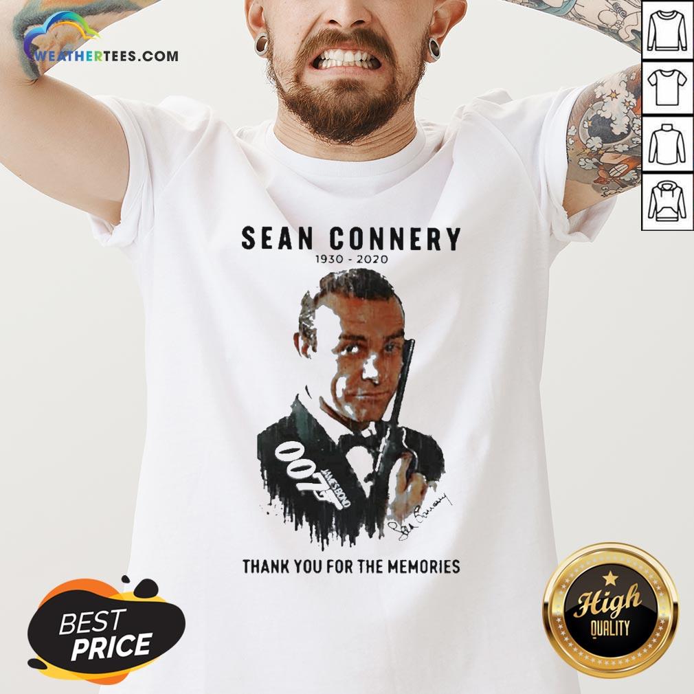 Premium Sean Connery 1930 2020 Thank You For The Memories Signatures Shirt - Image 2