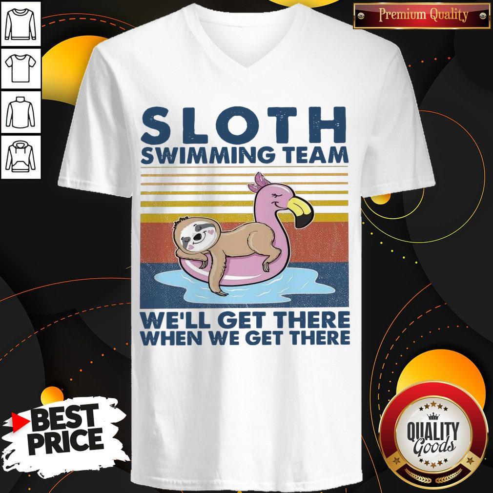 Premium Sloth Swimming Team We’ll Get There When We Get There Vintage Shirt - Image 2