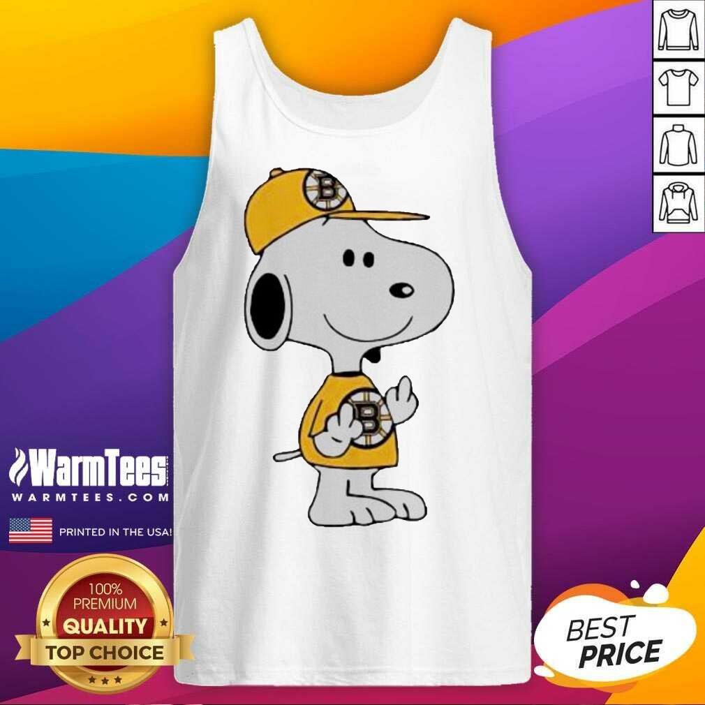Premium Snoopy Boston Bruins NHL Middle Fingers Fuck You Shirt - Image 4