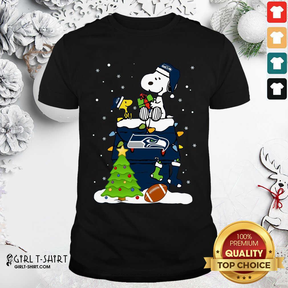 Premium Snoopy Merry Christmas Nfl Seahawks Unisex Shirt