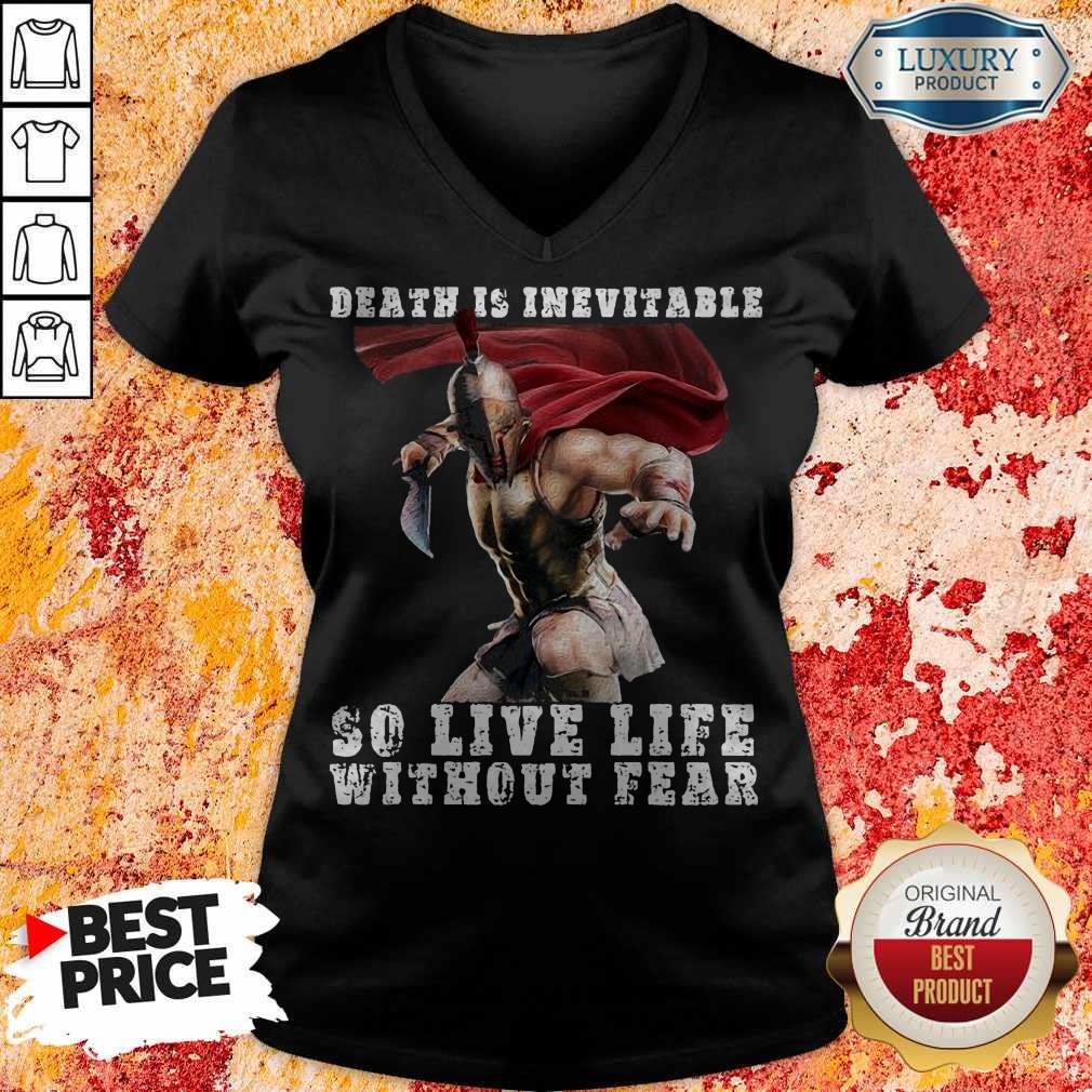 Premium Sparta Death Is Inevitable So Live Life Without Fear Shirt - Image 2