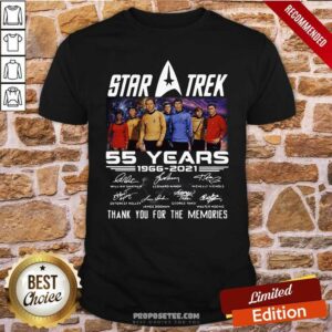 Premium Star Trek 55 Years 1966 2021 Thank You For The Memories Signatures Shirt
