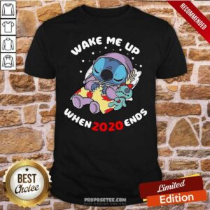 Premium Stitch Wake Me Up When 2020 Ends Shirt
