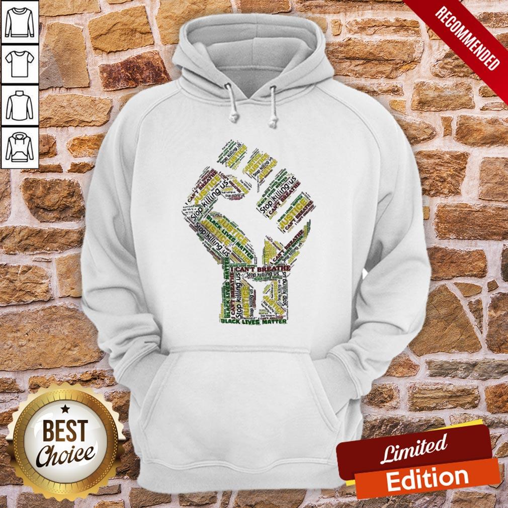 Premium Stop Killing Us George Floyd I Can’t Breathe Black Lives Matter Hand Shirt - Image 5
