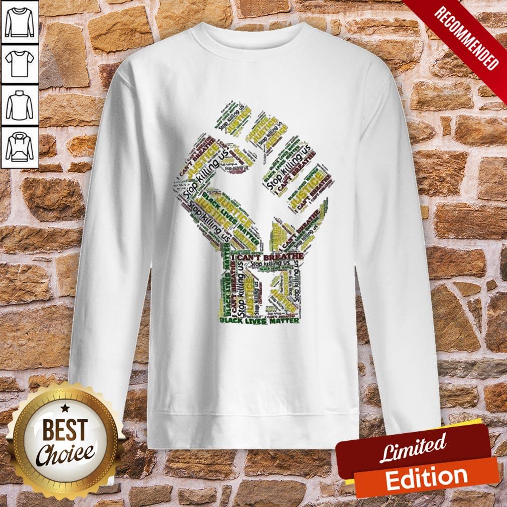 Premium Stop Killing Us George Floyd I Can’t Breathe Black Lives Matter Hand Shirt - Image 4