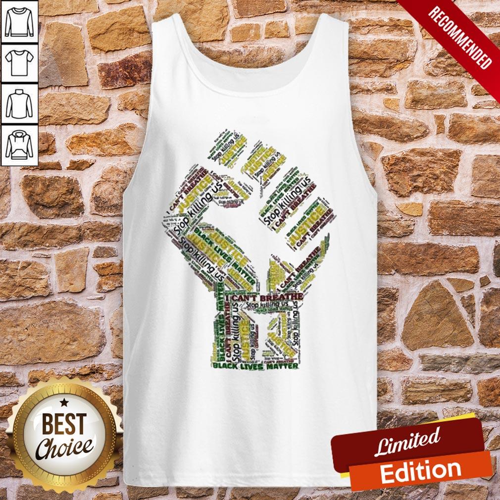 Premium Stop Killing Us George Floyd I Can’t Breathe Black Lives Matter Hand Shirt - Image 3