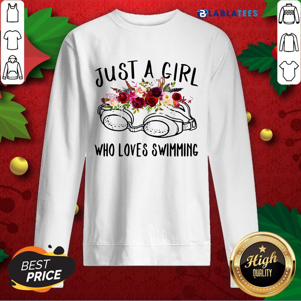Premium Swimmer Just A Girl Who Loves Swimming Shirt - Image 2