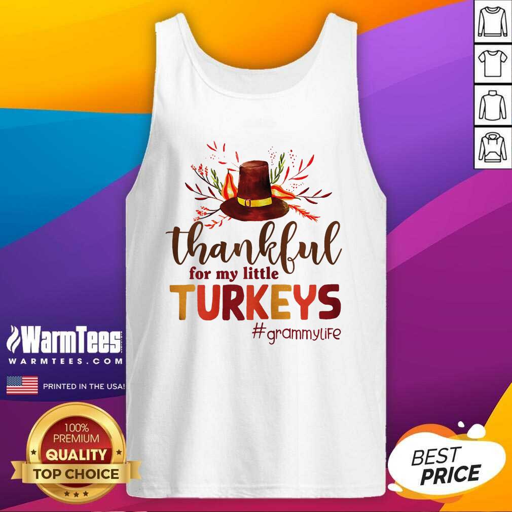 Premium Thankful For My Little Turkeys Grammy Life Thanksgiving Shirt - Image 4