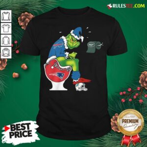 Premium The Grinch Buffalo Bills Shit On Toilet New England Patriots Christmas Shirt