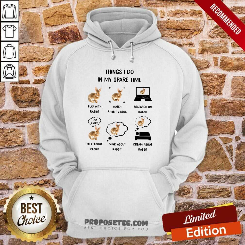 Premium Things I Do In My Spare Time Play With Rabbit Watch Rabbit Videos Research On Rabbit Shirt - Image 5