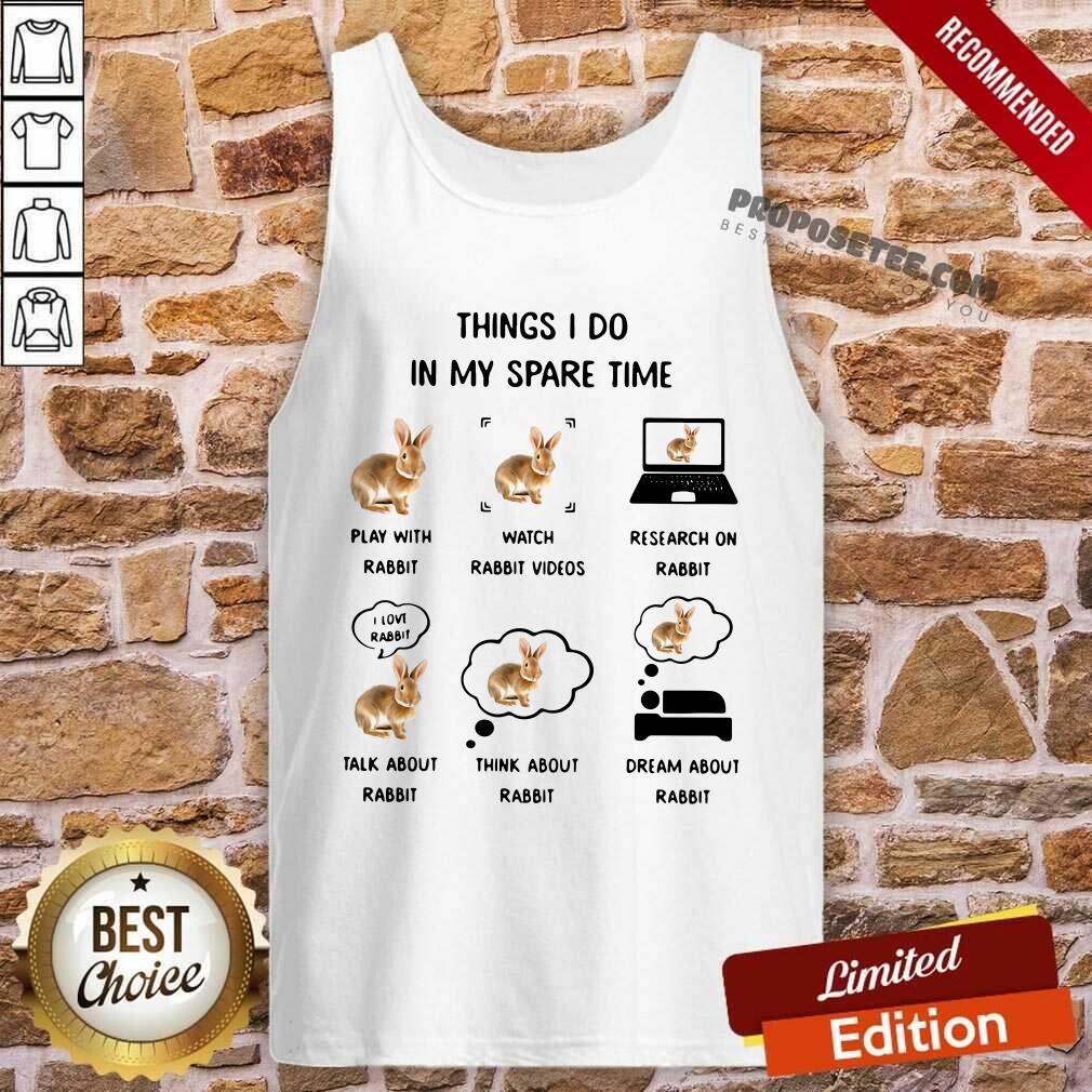 Premium Things I Do In My Spare Time Play With Rabbit Watch Rabbit Videos Research On Rabbit Shirt - Image 3