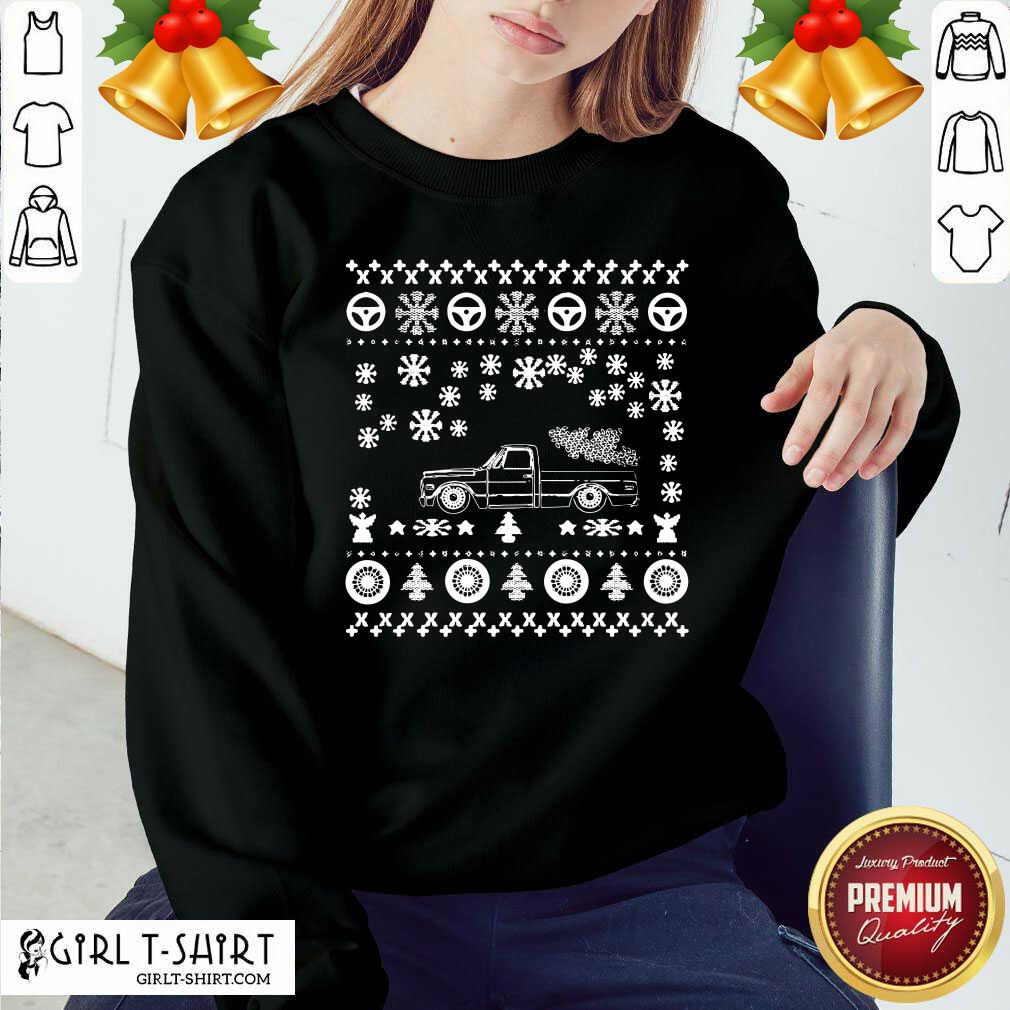 Premium Tow Truck Ugly Merry Christmas Shirt - Image 4