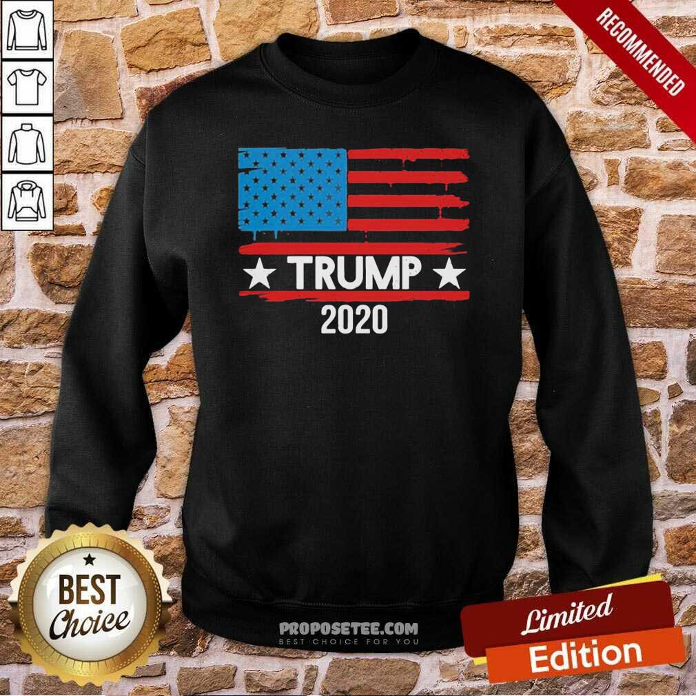 Premium Trump 2020 American Flag Shirt - Image 5