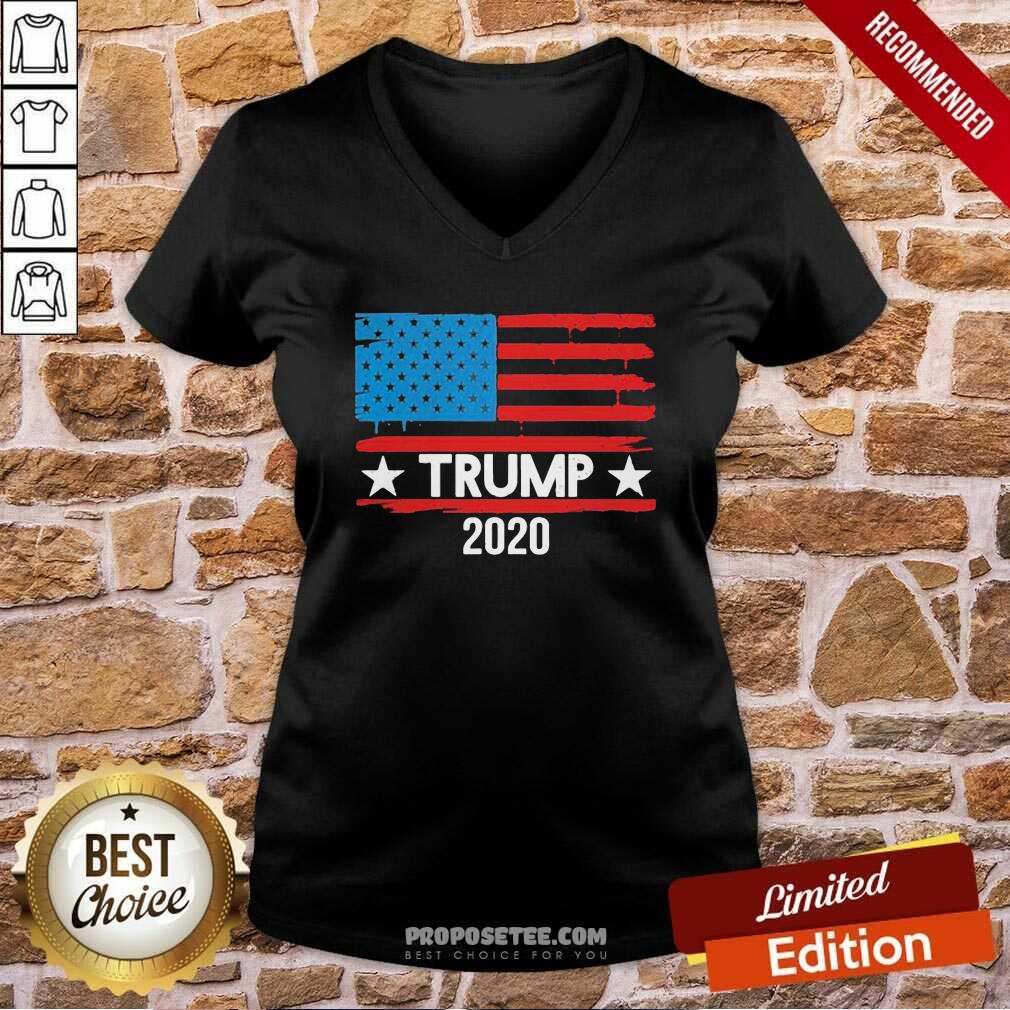 Premium Trump 2020 American Flag Shirt - Image 3