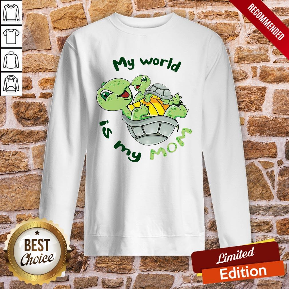 Premium Turtle My World Is My Mom Shirt - Image 4