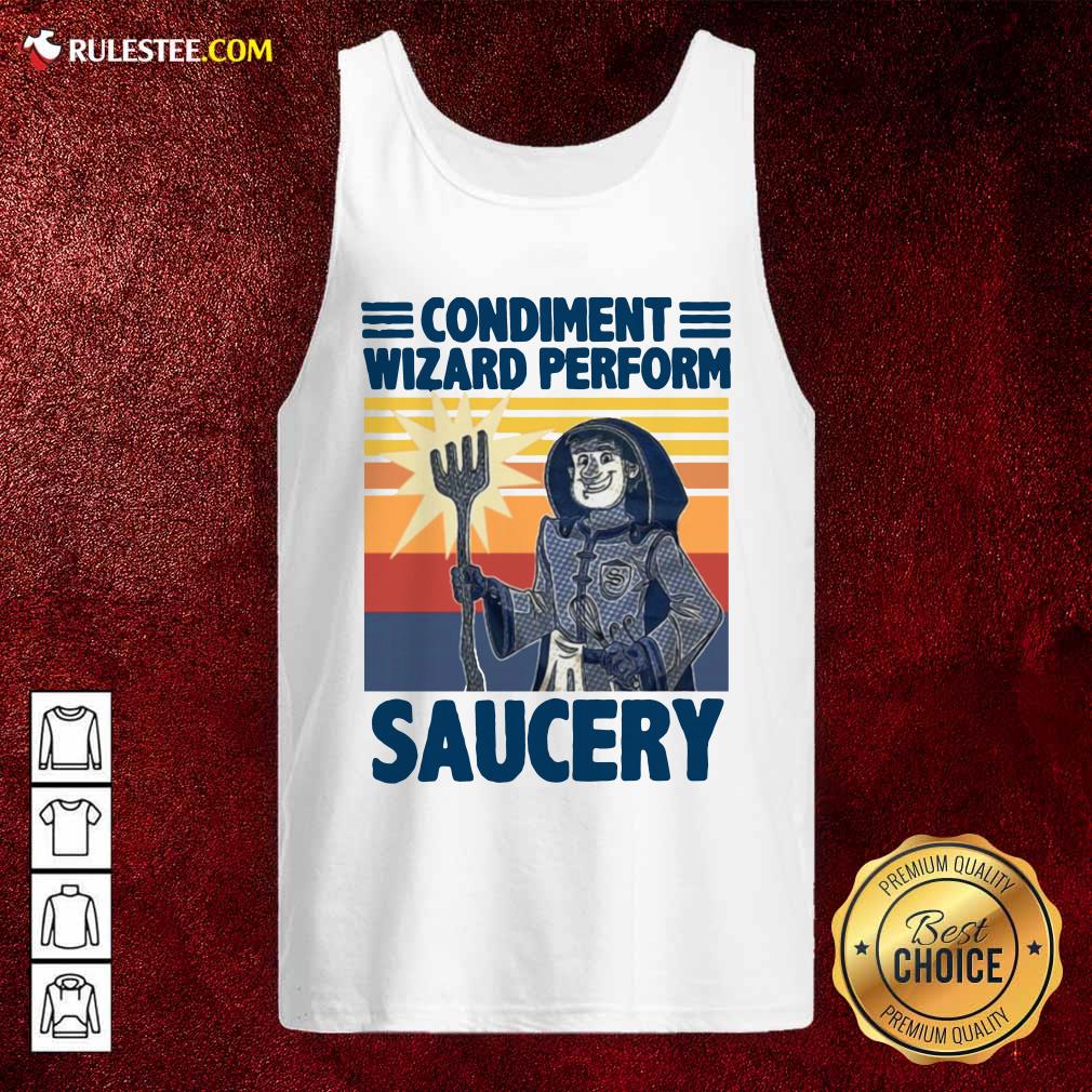 Premium Vintage Condiment Wizard Perform Saucery T-Shirt - Image 4