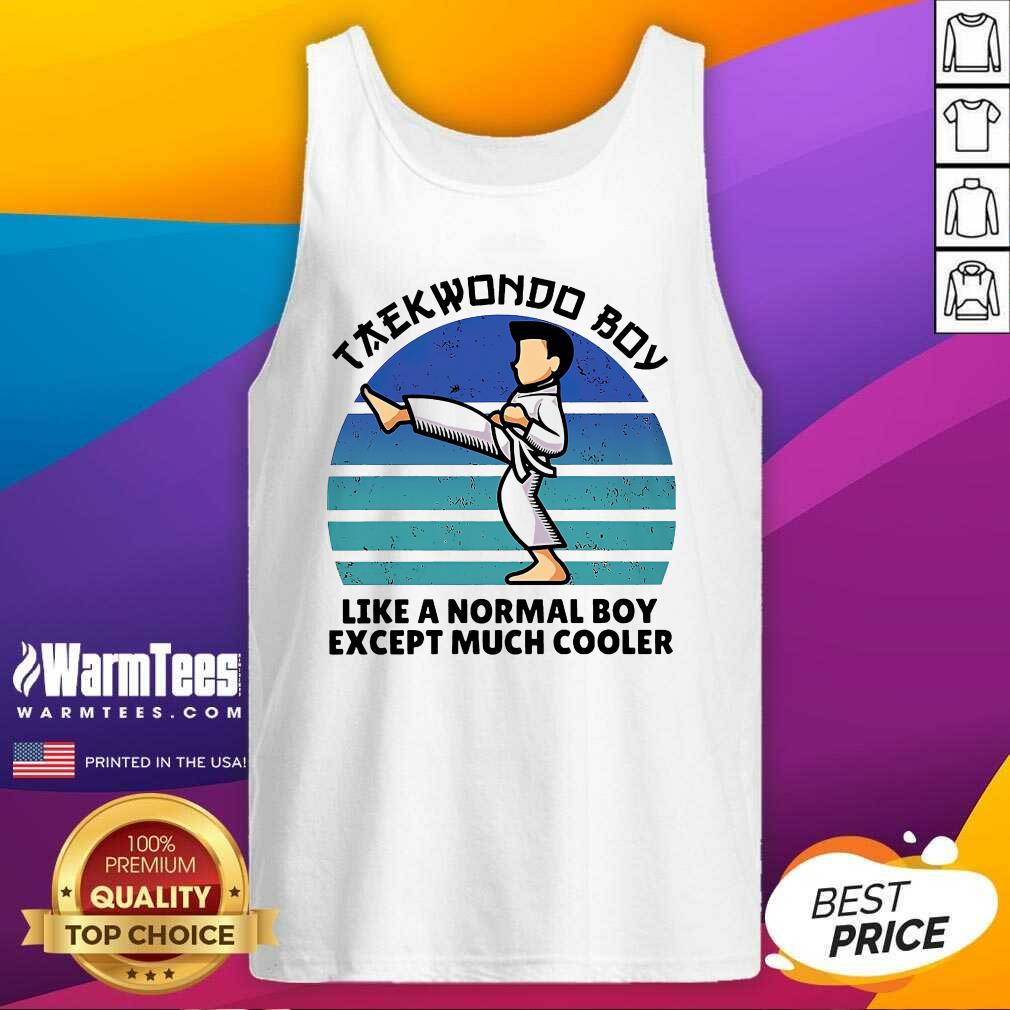 Premium Vintage Taekwondo Boy Like A Normal Boy Except Much Cooler Shirt - Image 4