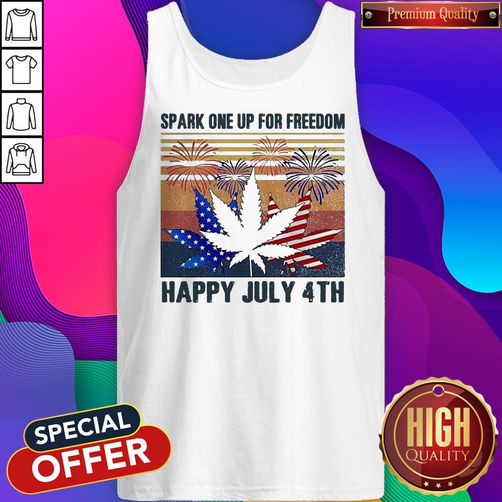 Premium Weed Fireworks Spark One Up For Freedom Happy July 4th Independence Day Shirt - Image 3