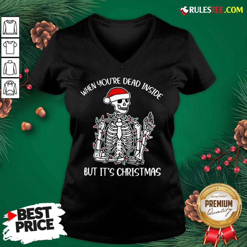 Premium When You’re Dead Inside But It’s Christmas Shirt - Image 3