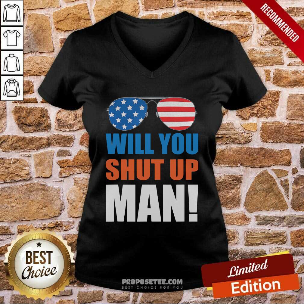 Premium Will You Shut Up Man Squatch King Sarcastic Nerd Threads Gag Shirt - Image 3