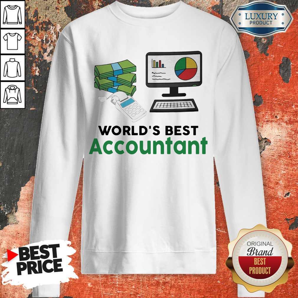 Premium Worlds Best Accountatn Computer Bill Money Shirt - Image 4