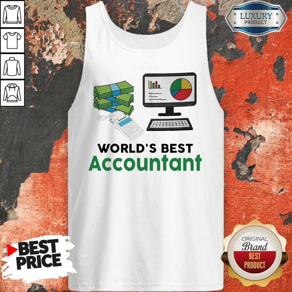 Premium Worlds Best Accountatn Computer Bill Money Shirt - Image 3