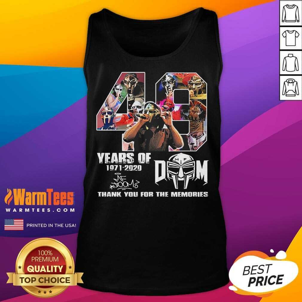 Pretty 49 Years Of Mf Doom Thank You For The Memories Signatures Shirt - Image 3