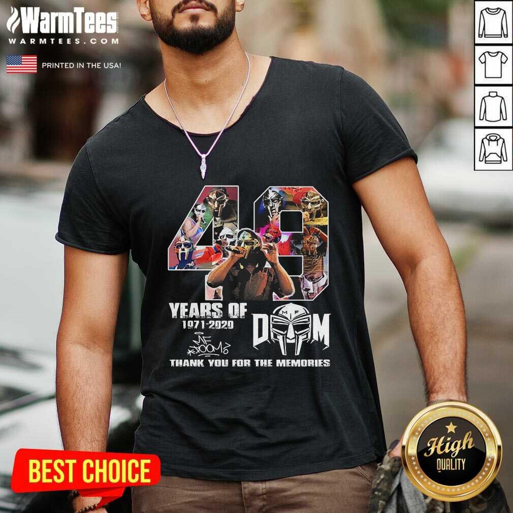 Pretty 49 Years Of Mf Doom Thank You For The Memories Signatures Shirt - Image 5