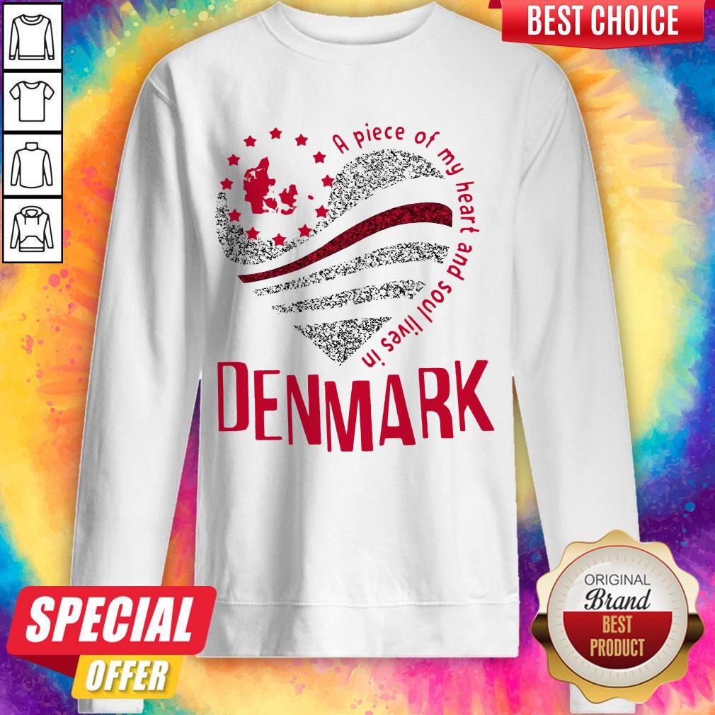 Pretty A Piece Of My Heart And Soul Lives In Denmark Shirt - Image 4