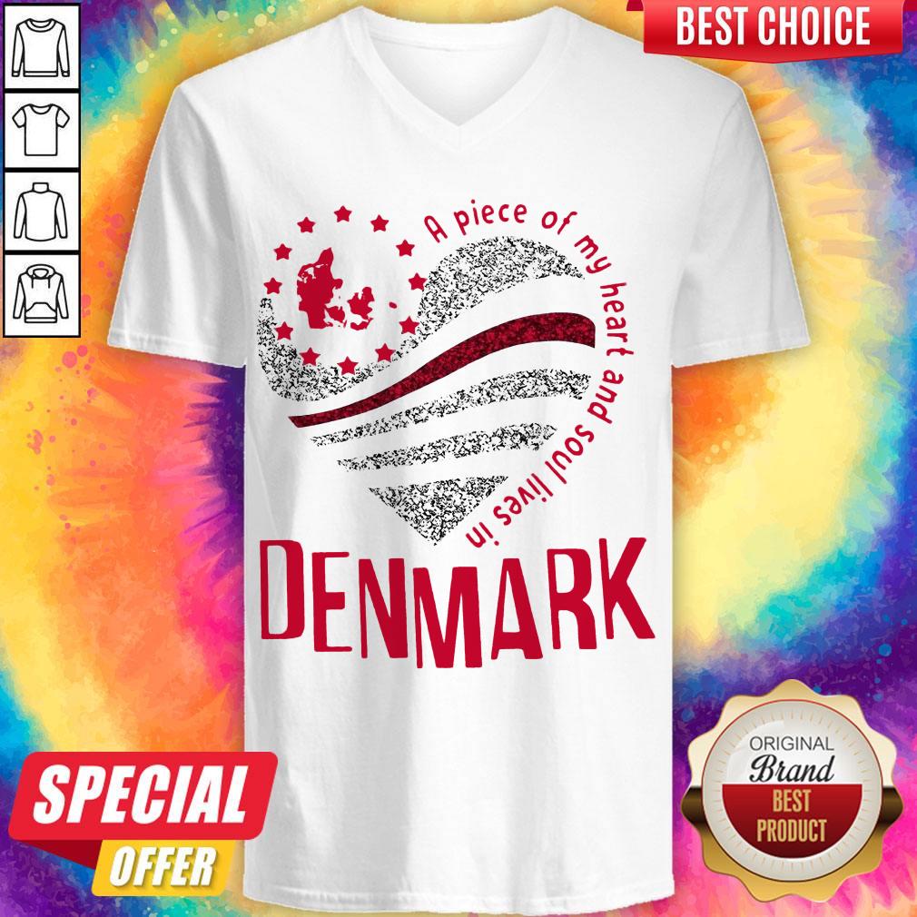 Pretty A Piece Of My Heart And Soul Lives In Denmark Shirt - Image 2